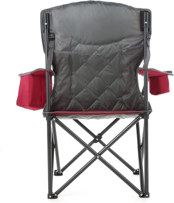 ARROWHEAD OUTDOOR Portable Folding Camping Quad Chair w/ 6-Can Cooler, Cup & Wine Glass Holders, Heavy-Duty Carrying Bag, Padded Armrests, Headrest & Seat, Supports up to 450lbs, USA-Based Support - Image 14