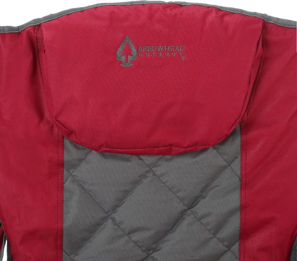 ARROWHEAD OUTDOOR Portable Folding Camping Quad Chair w/ 6-Can Cooler, Cup & Wine Glass Holders, Heavy-Duty Carrying Bag, Padded Armrests, Headrest & Seat, Supports up to 450lbs, USA-Based Support - Image 10