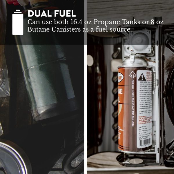 GasOne Dual Fuel Portable Camping Stove 15,000BTU With Brass Burner Head, Dual Spiral Flame Gas Stove - Patented - Image 4