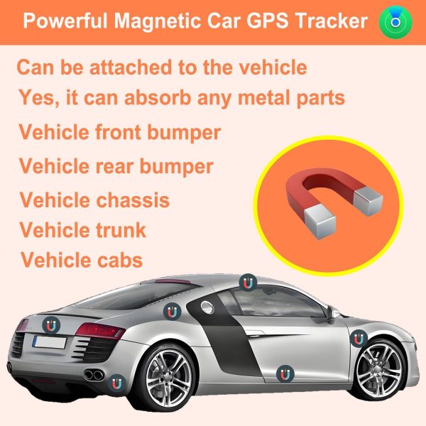 No Subscription Vehicle GPS Tracker Portable Car GPS Tracker Mini Magnetic GPS Device Full Coverage Pinpoint Vehicle Location Elderly Children No SIM Card - Image 8